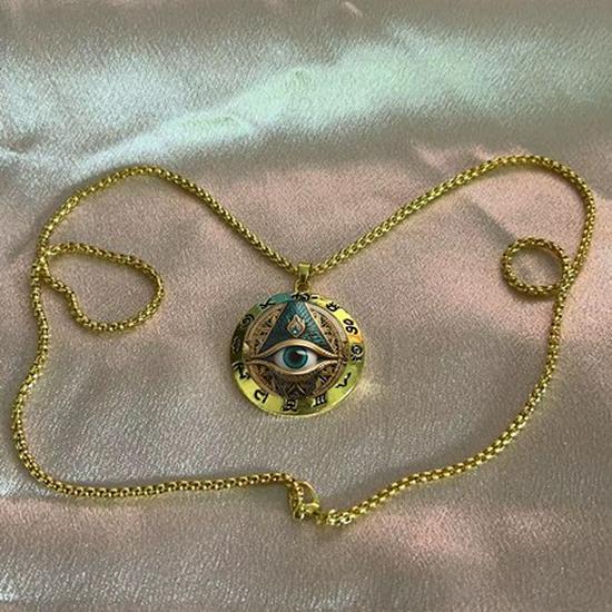 Yunjin Cross-Border Fashion God's Eye Necklace Pendant Charm