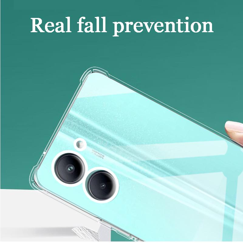 Shockproof Clear Case for Realme C33 2023 RMX3627 Soft Silicone Transparent Back Covers for Realme C 33 Phone Protective Camera