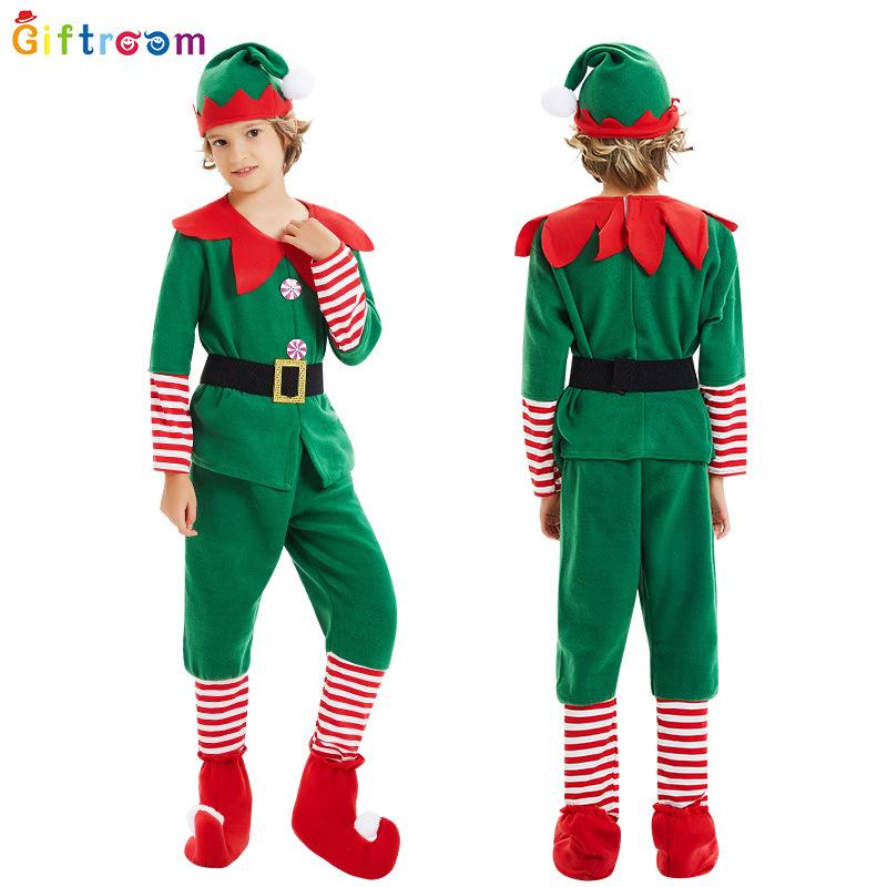 Children'S And Adult Christmas Elf Costumes, Santa Claus Costume Set, Green Elf, Halloween Cosplay, , New Products,