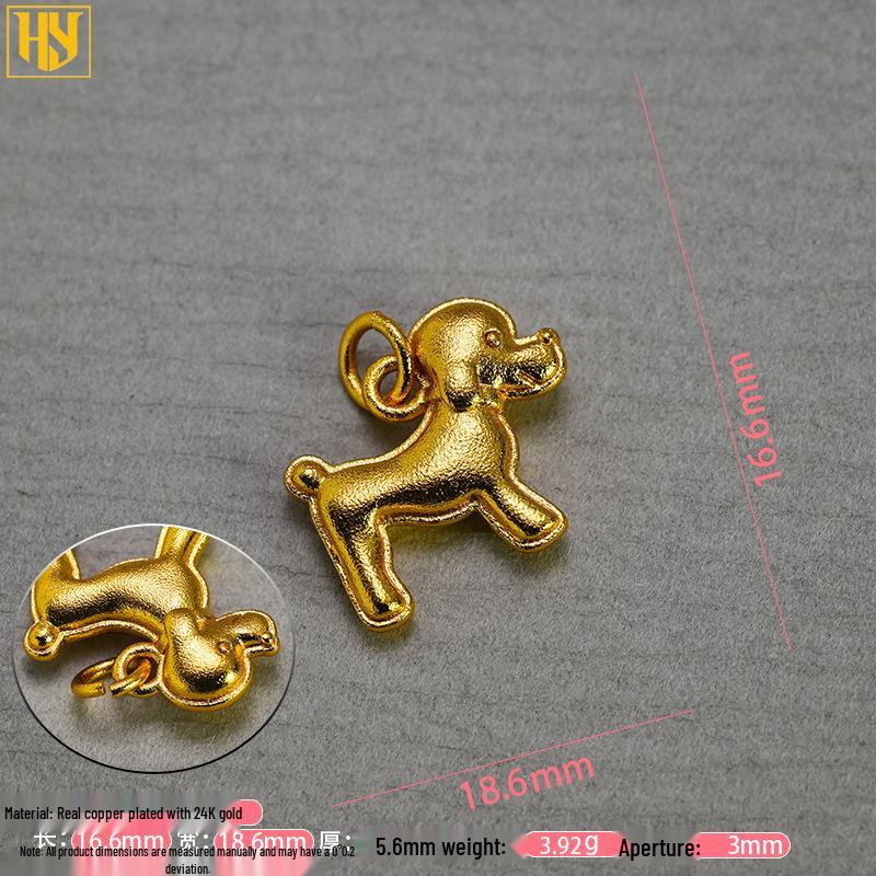 Gold-Plated Copper Doraemon & Animal Charms for DIY Bracelets & Necklaces