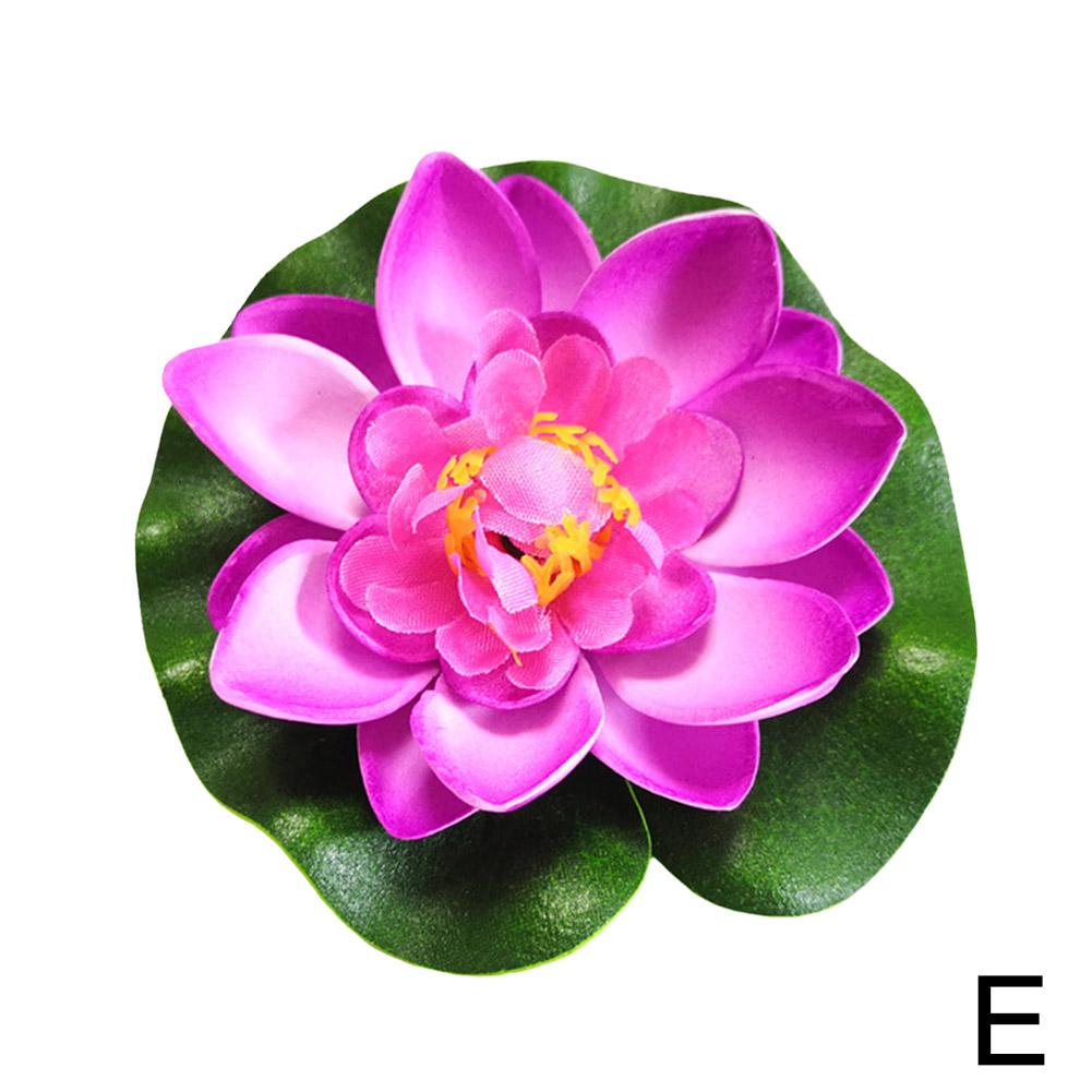 Lotus Artificial Flower Floating Fake Lotus Plant Lifelike Water Lily Micro Landscape Pond Garden Decor Fish Tank Fake Flower