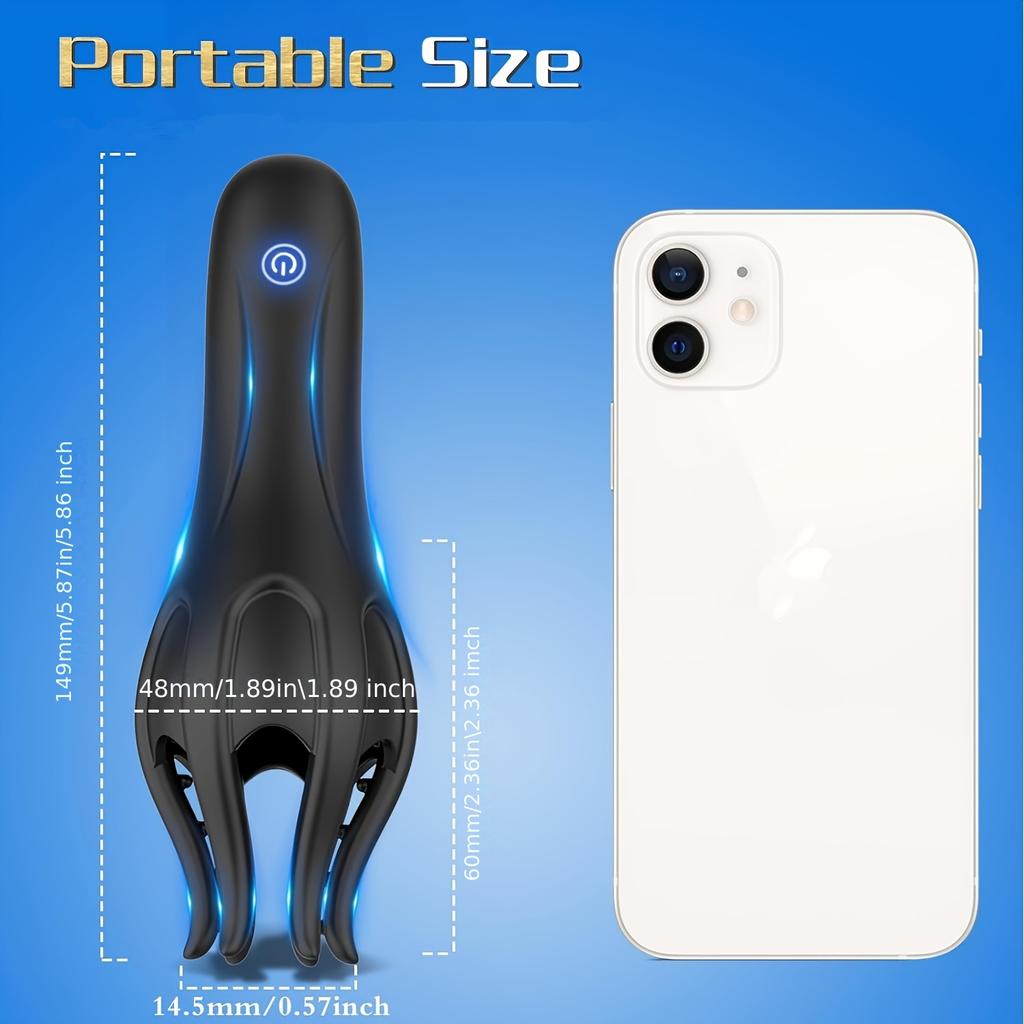 Masturbador Masculino Vibratório Estimulador de Glande Massajador Elétrico de Língua Recarregável Brinquedo Adulto para Homens