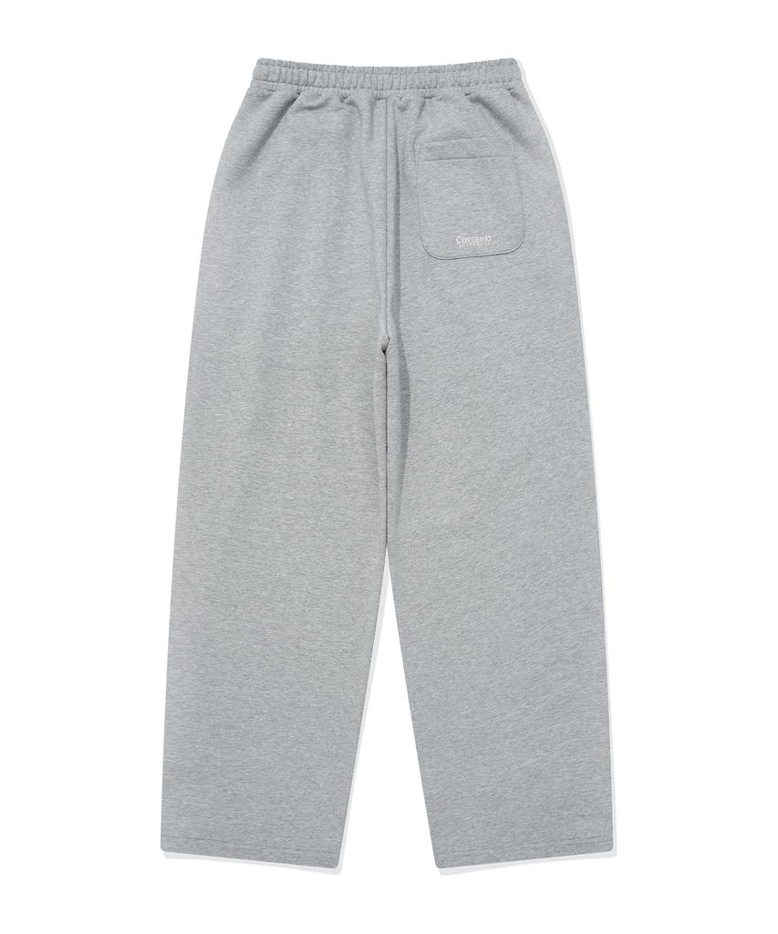 COVERNAT Double-Pleat Real Wide Fit Sweatpants Melange Gray