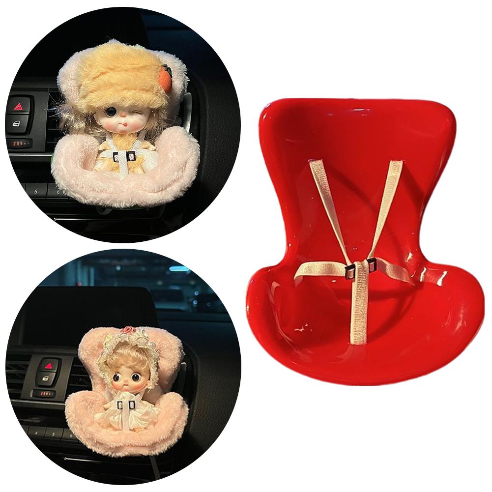 Car Doll Safety Seat for Labubu Mini Seat for Labubu Ob11 Doll Car Seat Outlet Decor for Labubu Doll Car Interior Decor