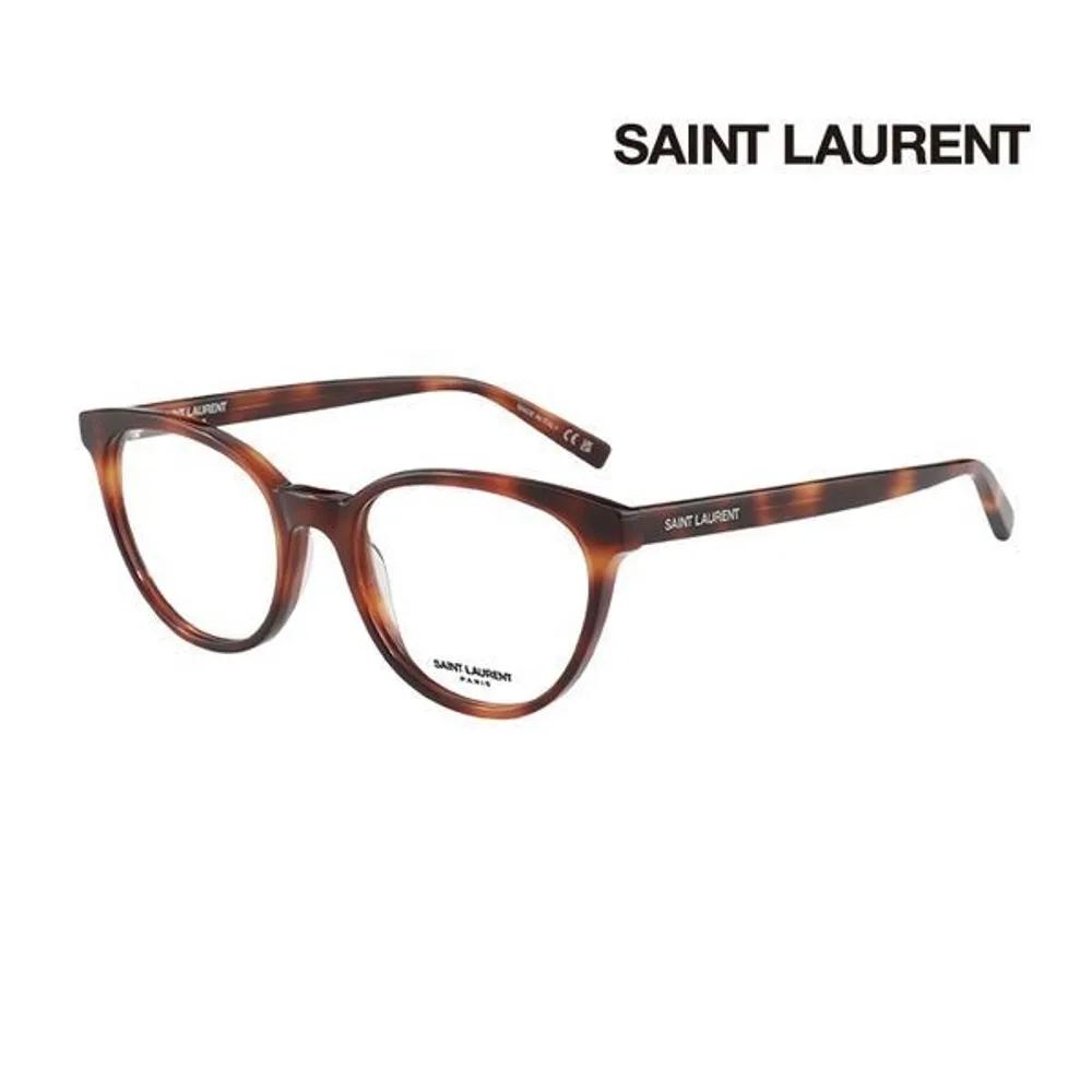 

Yves Saint Laurent Eyeglass Frames SL589 002 Round Horn-rimmed Glasses for Women and Men SL589 002_I [52]
