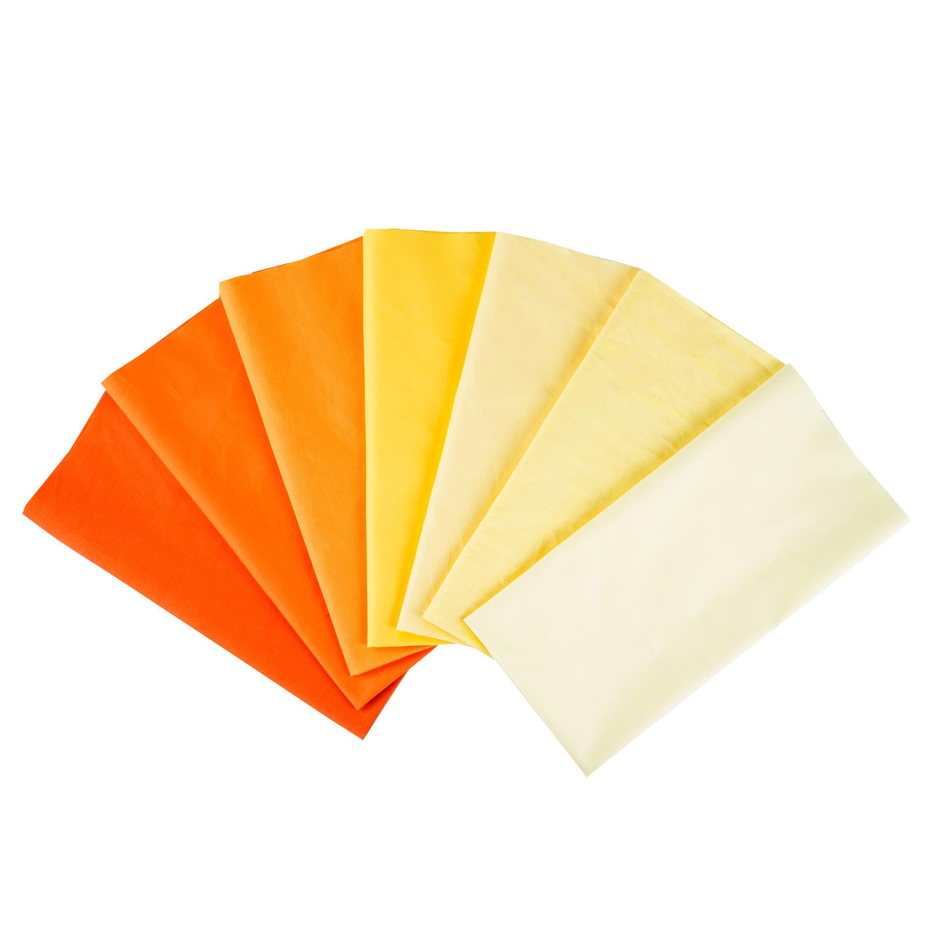 

7-кольоровий бавовняний клаптевий набір ручної роботи - саржа однотонна та з малюнком