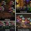 6/8/10 Heads Solar Butterfly Lights Outdoor Multi-Color Changing Butterfly Solar Lights  Lawn Yard