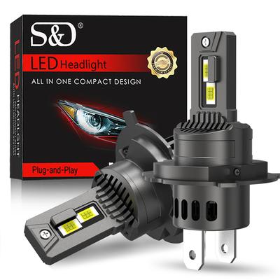 2Gb 30000LM Canbus H4 LED priekšējo lukturu spuldzes 9003 HB2 lampada Tālo tuvās gaismas automobiļu gaismas Turbo Led Motocikla priekšējais lukturis Auto Moto Lamp 6500K 12V