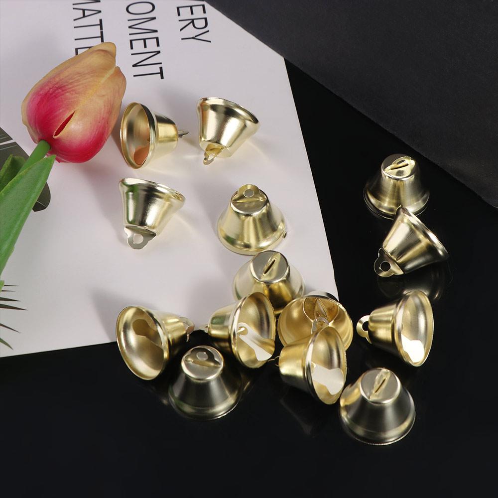 50pcs Gingle Bell Jewelry Materials Gold Small Bell Wind Chime DIY Crafts Jingle Bell Mini Multi Size Small Horn Christmas