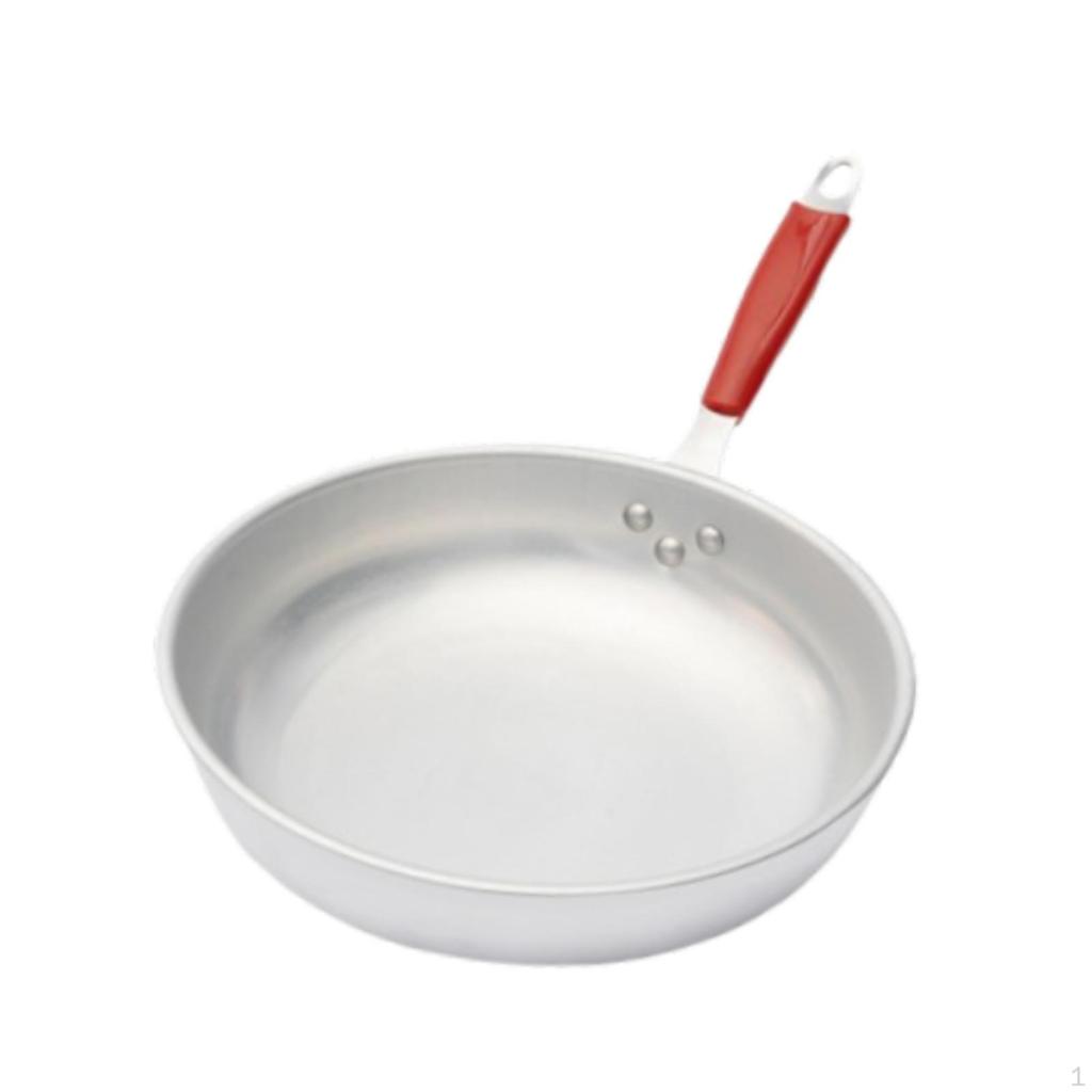 Aluminum Deep Frying Pan with Heat Resistant Handle for Cooking
