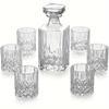 7 Teile/satz Whisky Dekanter Set Mit 6 Wein Gläser Für Männer Kristall Whisky Glas Und Dekanter Mit Geschenk Box Scotch Likör Dekanter set Für Rum Wodka Br