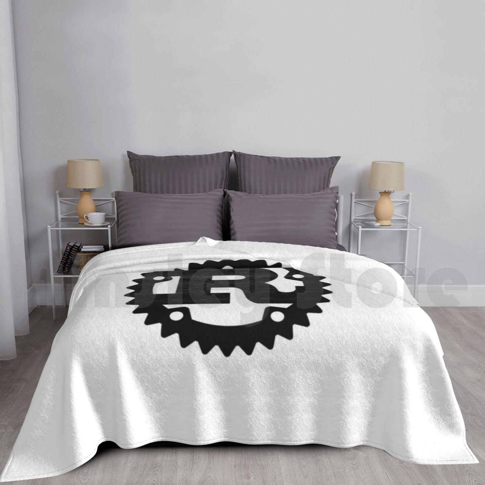 Rust Language Blanket Super Soft Warm Light Thin Rust Lang Rust Rust Programming Language Programming Language Coder Size: 75*100cm, Weight: 230 GSM