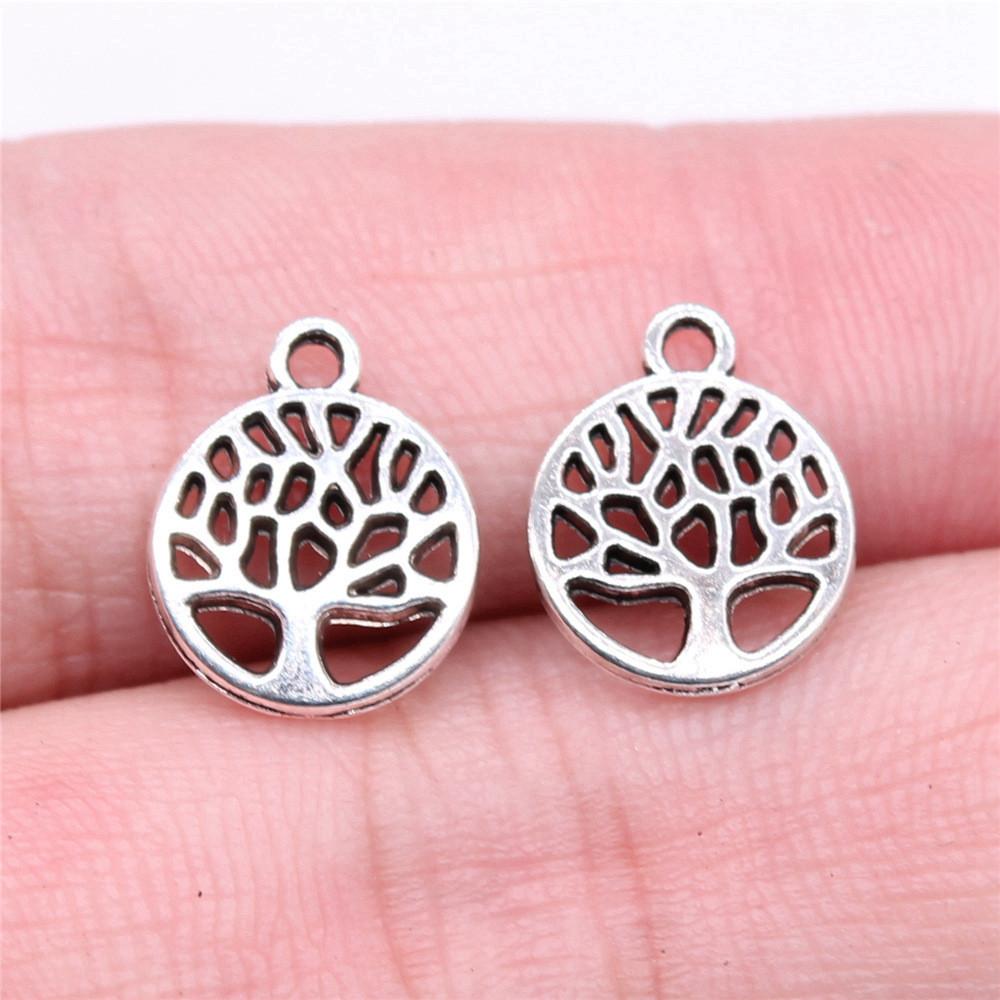 Runde Lebensbaum Anhänger Charms Paar Schmuck Modezubehör