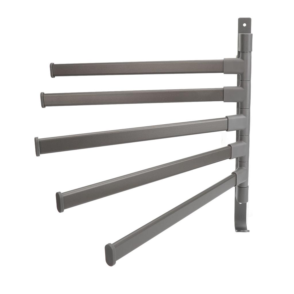 Towel Rack 5 Arm   Towel Bar Wall Mounted Punch   Bathroom Dual Use Storage Rack