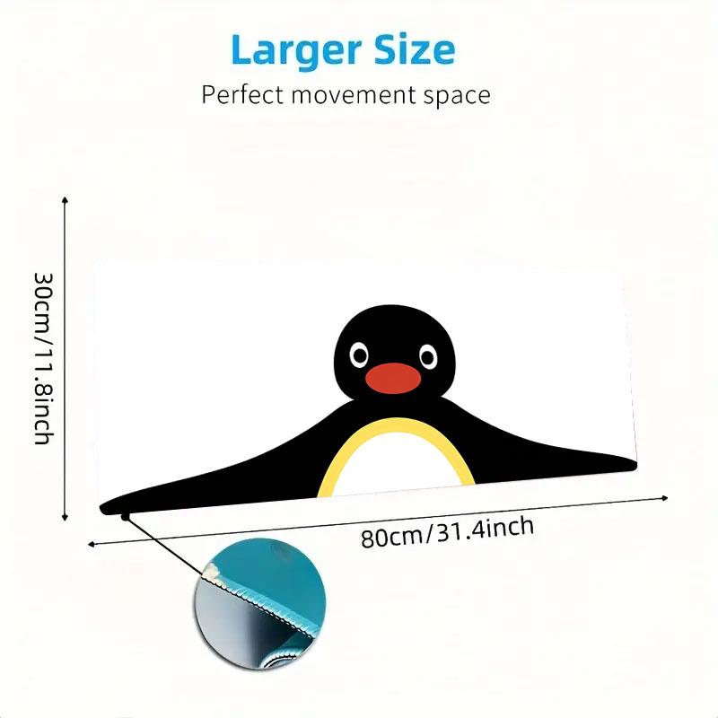 Penguin Silhouette Art Large Size Mouse Pad Large Gaming Table Cushion Nonslip Laptop Tablet Big Mousepad Xxl Mat Mini Pc Playmat With Lock Edge