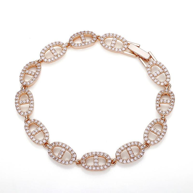 

2026 Zircon Bracelet, Sparkling Cut with Gemstones, Simple Wind Crystal Bracelet 2026. 18CM