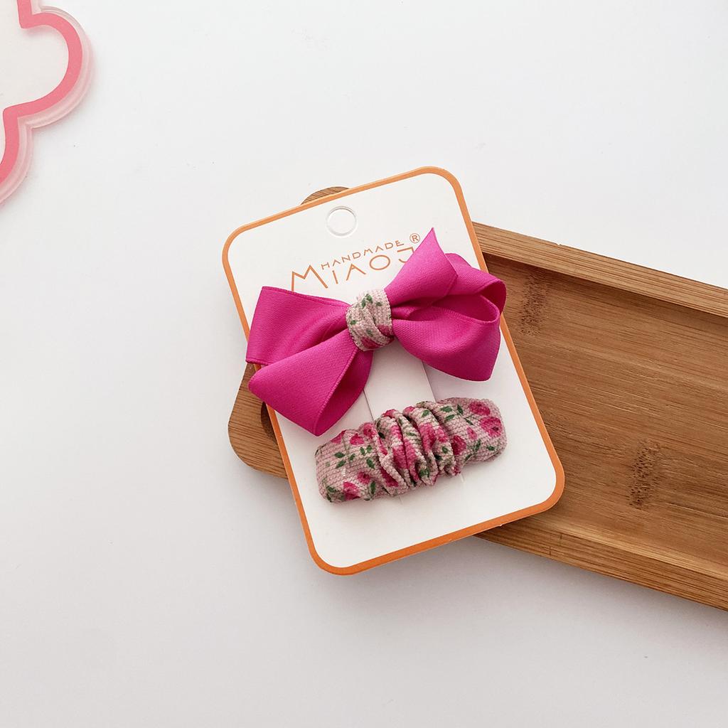 Rose Red Kawaii Bowknot Hairpins Children Baby Girls Kids Hair Clips Bow Pin Barrettes Accessories Hairgrips Headdress Headwear