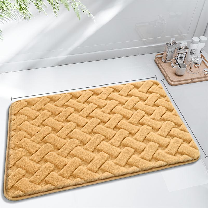 Schwamm Badezimmer Kaschmir Verdickungsmatte Bad Rutschfeste Teppiche In Waschbecken Badewanne Boden Teppich Duschraum Fußmatte Memory-Schaum 3D-Pad