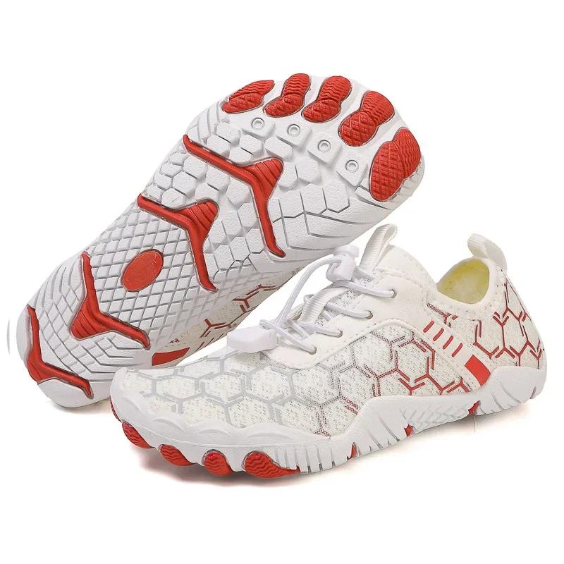 Fashion Men Minimalist Barefoot Shoes Zero Drop Unisex Wide Width Fashion Sneaker Breathable Mesh Men Barefoot Wide-toed Shoes Soft Sole