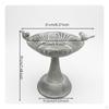 Decorative Bowl with Birds Weathered Metal Pedestal Dish Lightweight Planter Stand for Decorators,