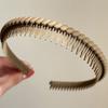 Trendy Anti Slip Headbands for Women with Teeth Comb Lightweight Plastic Design Plain Hair Hoop
