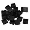 Good-Square Table Chair Leg Tube Pipe Feet Insert Cap 25Mmx25mm 100Pcs Black