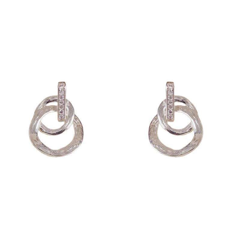 Fashion Minimalist Metal Round Twisted Dangle Earrings For Women