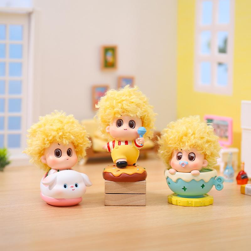Curly-Haired Baby Series Blind Box Figures Cute Action Figures Collectible Toys For Mystery Box Birthday Gift Home Decorations