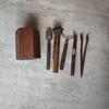 Black Walnut Solid Wood Pen Holder: Creative Storage Box for Office or Tea Ceremony Accessories