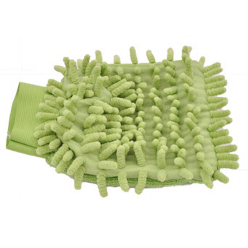 Hot Sale 2 In 1 Ultrafine Fiber Chenille Microfiber Car Wash Glove Mitt Soft Mesh Backing No Scratch for Car Wash and Cleaning