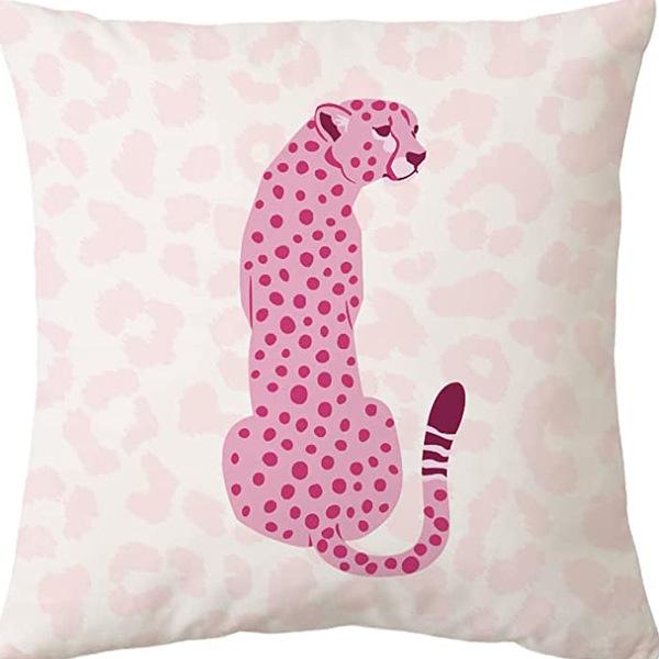 Modern Ins Style Pink Girl's Heart Pillow Case Nordic Linen Cushion Sofa Bedside Pillow
