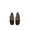 2025 Spring and Summer New French Flat-soled Retro Single Shoes Comfortable and Versatile One-word Belt Mary Jane Shoes Square Head Shoes