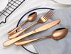 4PCS Set Stainless Steel Upscale Dinnerware Flatware Cutlery Fork Spoon Teaspoon