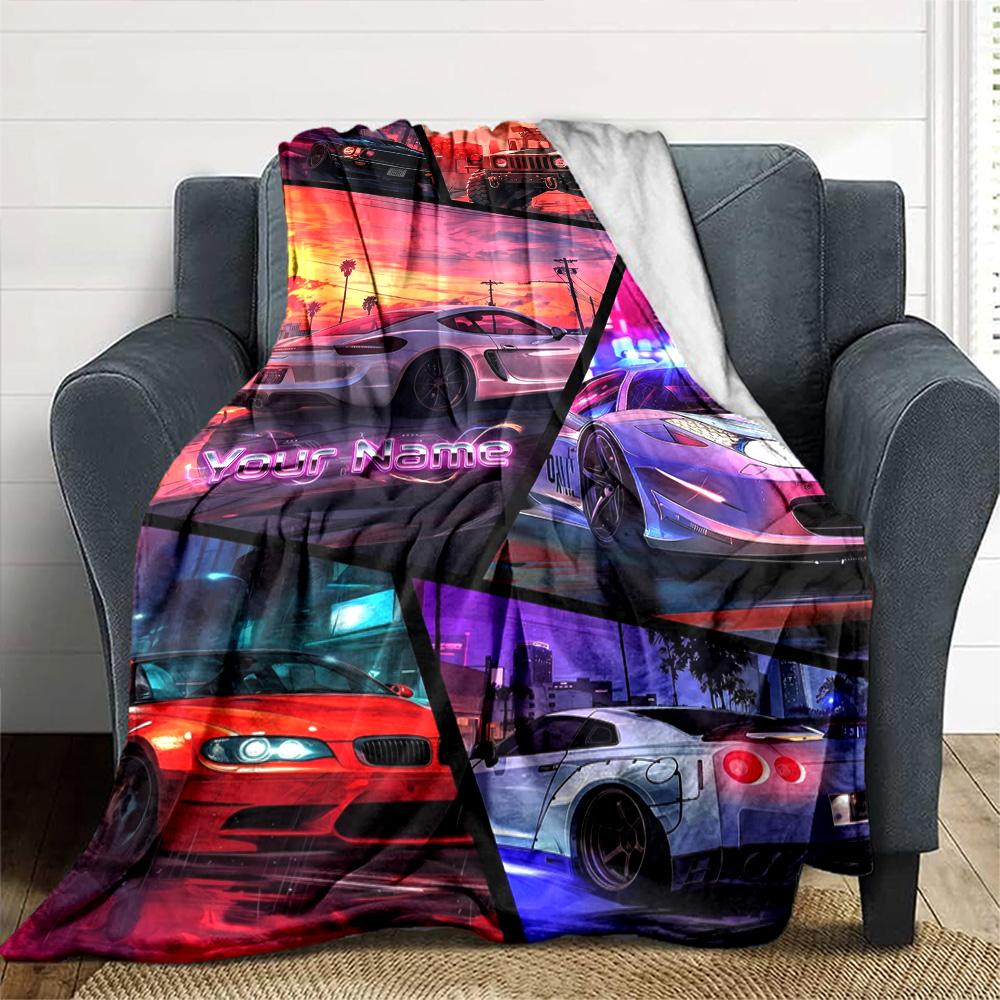 Grand Theft Auto Customize Text Blanket Gift Personalized Blanket Soft Warm Cozy Throw For Office Chair Livingroom Bed Sofa Four Seasons Universal