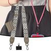Phone Strap With Zippered Pouch For Women, Adjustable Cellphone Lanyard Crossbody With Wallet ,Clip And Go Strap for Phone