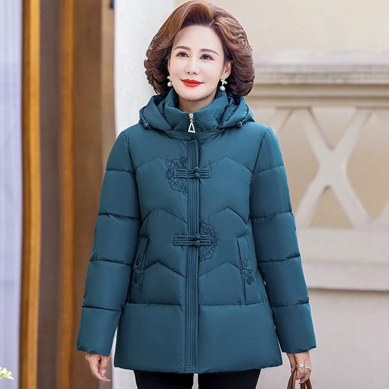 

Пуховая хлопковая одежда зима новая короткая женская одежда утолщенная модная теплая куртка для пожилых 4XL120-67.5 kg синий