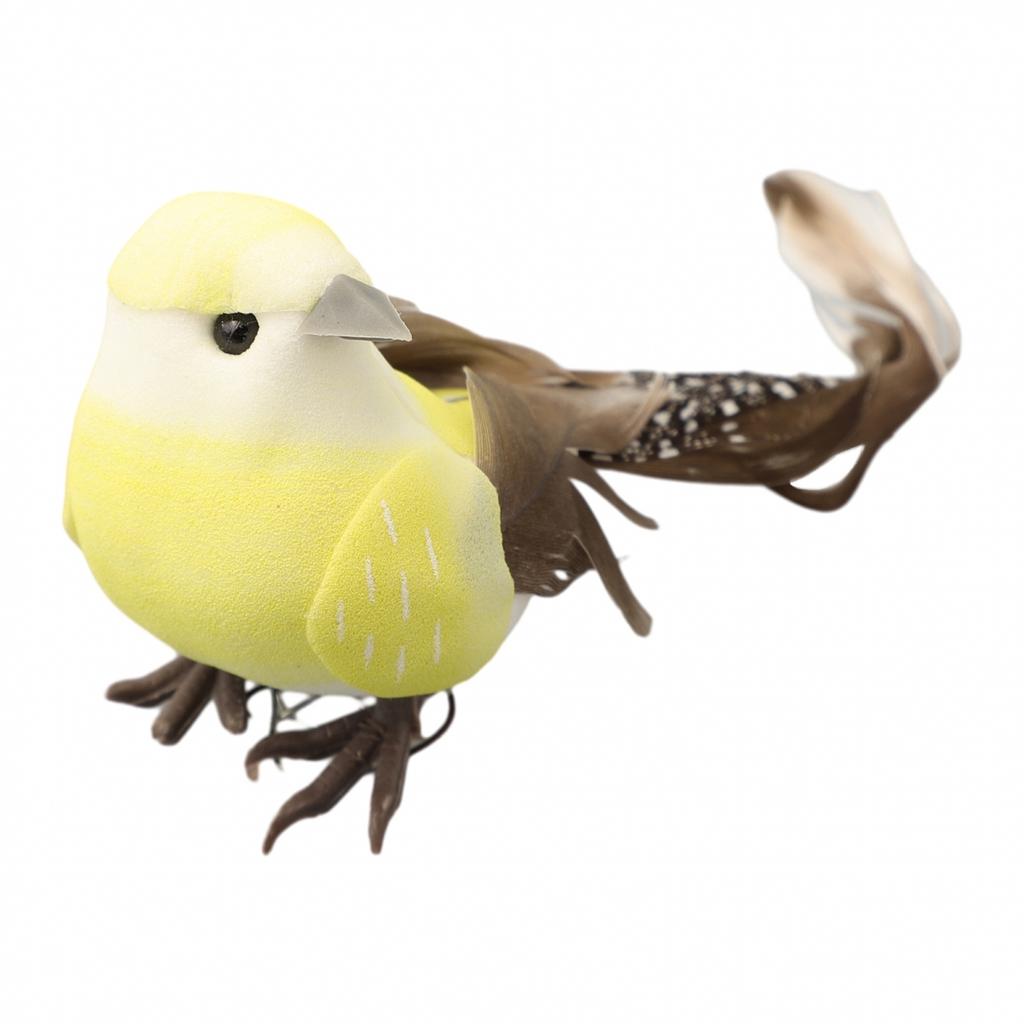 Perched Artificial Bird Fake Feather Simulation Miniature Garden Decoration