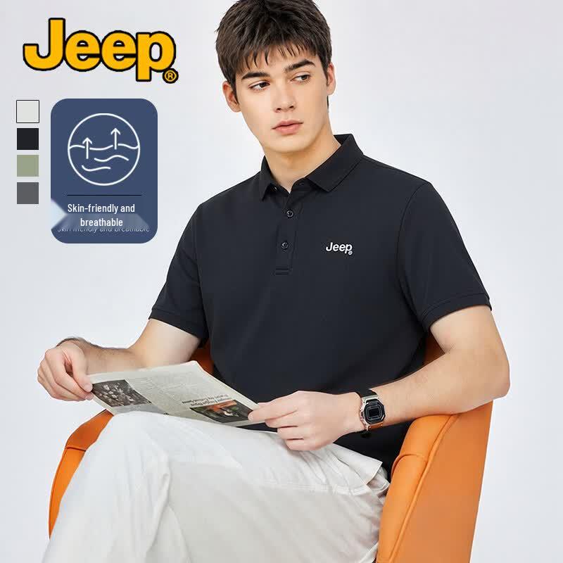 Jeep Men s Luxury Cooling Short Sleeve Polo Shirt 2XL