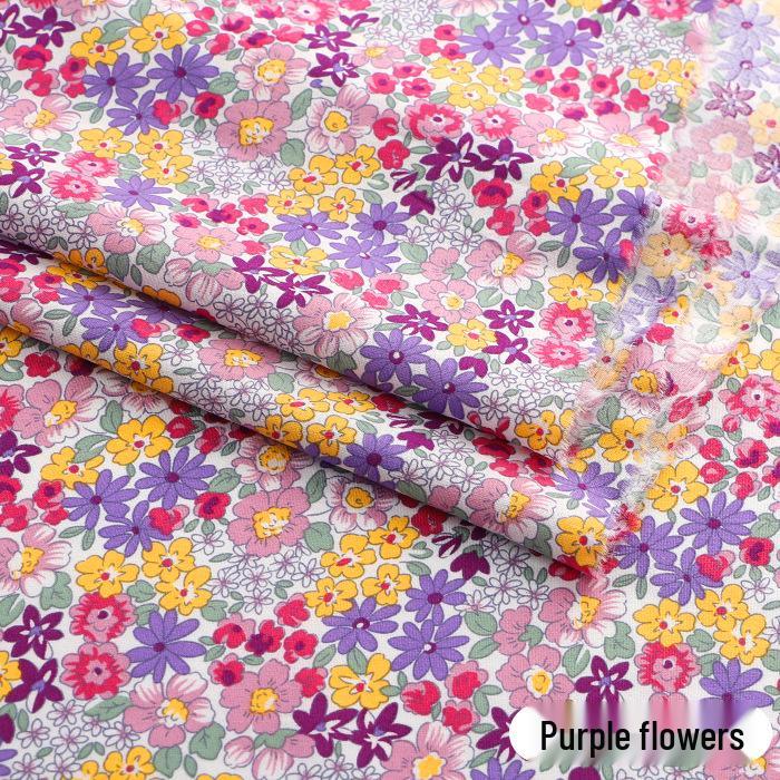 Pure Cotton Floral Poplin Fabric for Girls' Summer Dresses – Fresh Pastoral Print