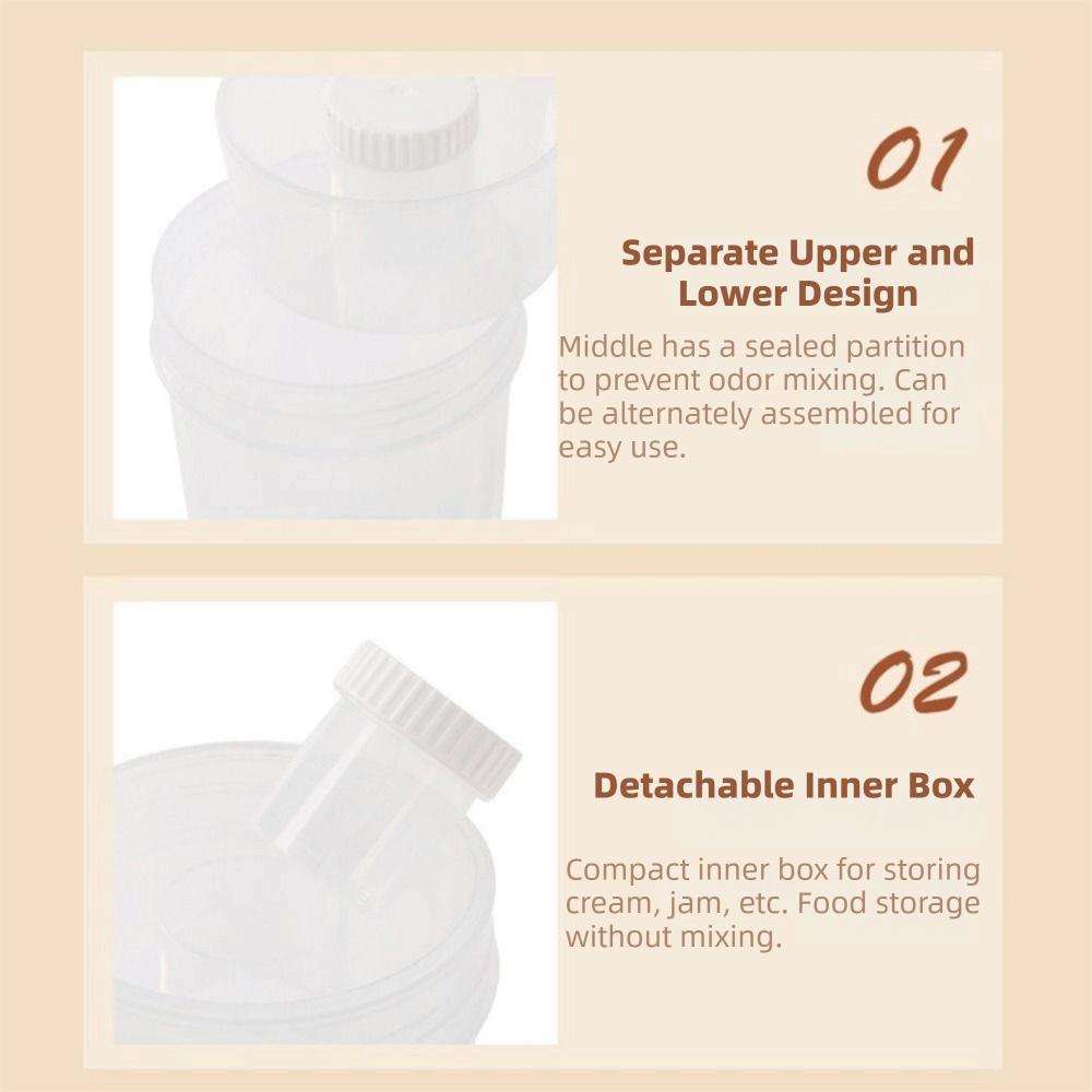 Plastic Double-Layer Salad Cup 750 Ml Oat Cup Multi-functional Breakfast Cup  Home Kitchen