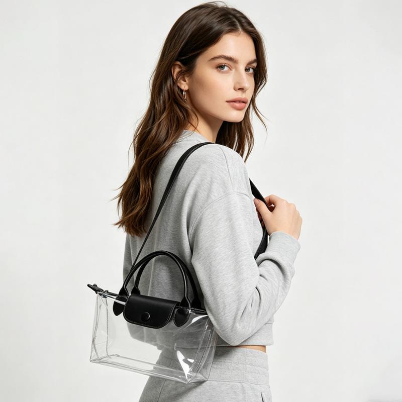 Modische Schultertasche aus klarem PVC - Trendige Jelly Crossbody-Tasche