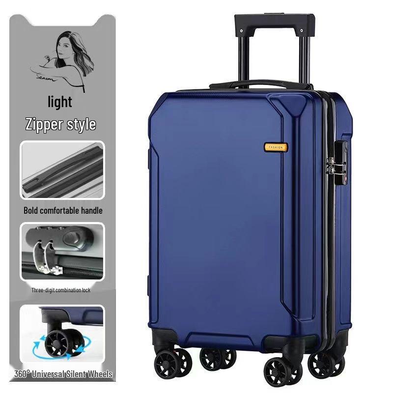Kangaroo Leather Travel Suitcase - Durable, Large Capacity for Men, Women, and Students with Password Lock and Trolley Wheels.