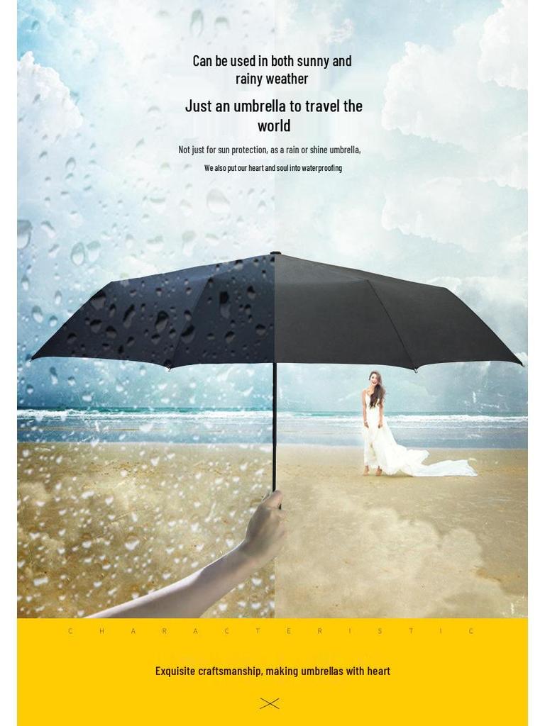 In Stock: New 125cm Single-Layer Automatic Folding Umbrella - PURPLERAIN (Purple)