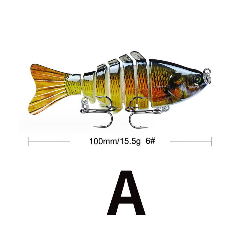 

10Cm Luya Bait Plastic Hard Bait 15.5g Multi-section Fish 7 Sections Luya Bionic Bait Fake Bait