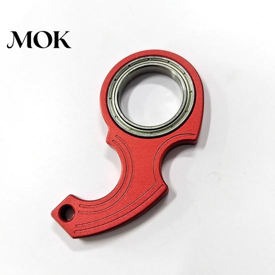 Decompression Fidget Spinner Portable Keychain Heavy Duty Metal Stress Relief Pocket Size Key Ring Kids Adults Index Finger Exercising Spinning