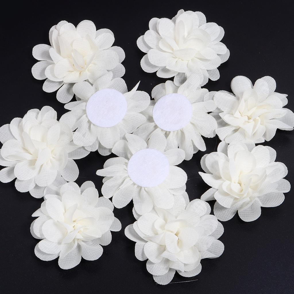 10pcs/lot 5cm Colorful Chiffon Fabric Flowers For Wedding Party Decoration Artificial Flowers For Dress Crafts Decoration