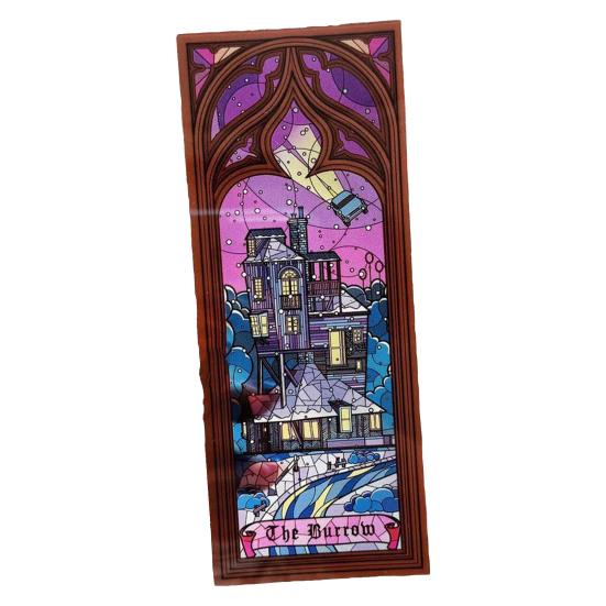 

Винтажная акриловая закладка для книг Fantasy Multicolor Book Marker Glass Colored Window Design D