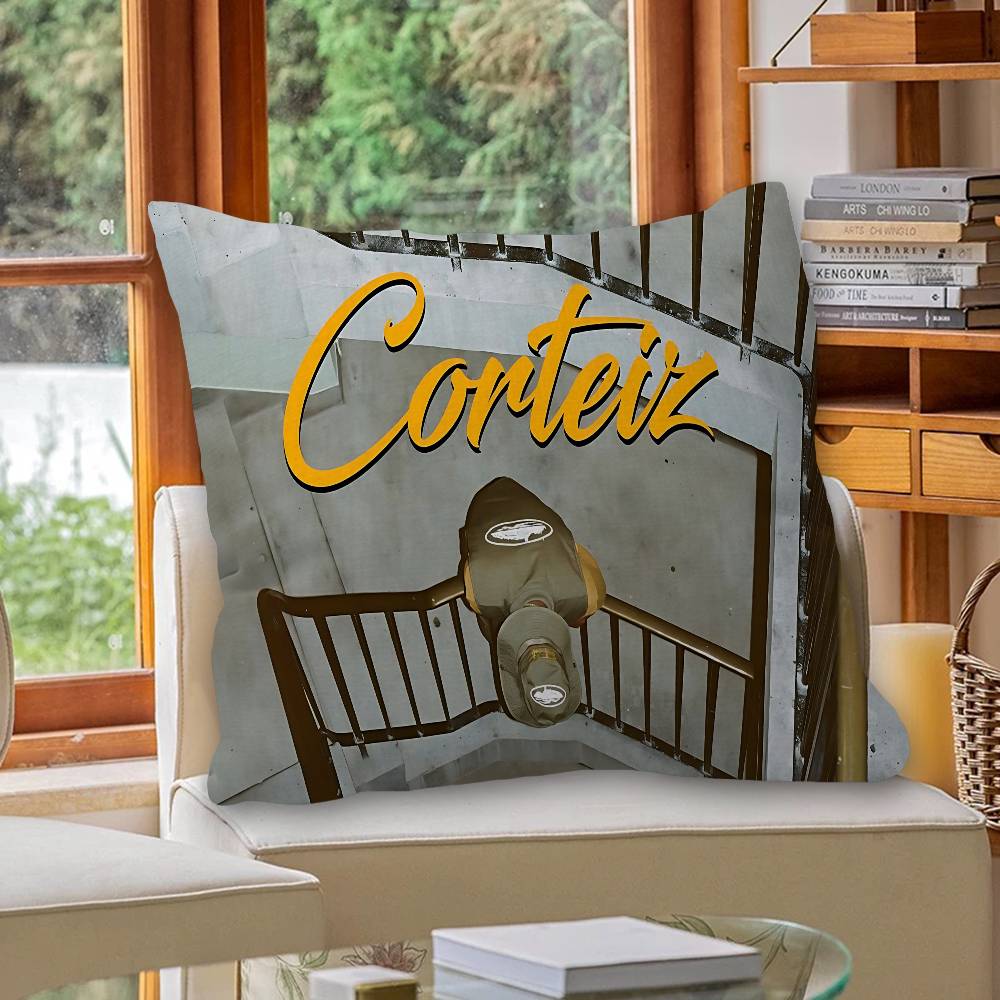 Devil's Island English C-Corteiz Office Cushion Pillowcase Car Cushion Cover45X45CM Lumbar Pillowcase Sofa Pillowcover