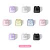 20Pcs Transparent Cute Cat Keycaps PBT 1U Blank MAO Profile for Custom Mechanical Keyboard Modification