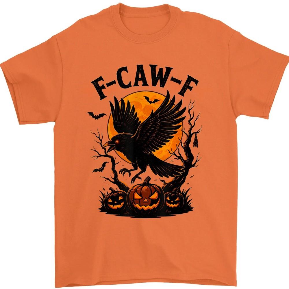 

Black Crow F-Caw-F Shirt Black Bird Novelty T-Shirt Fcawf Funny Moon M